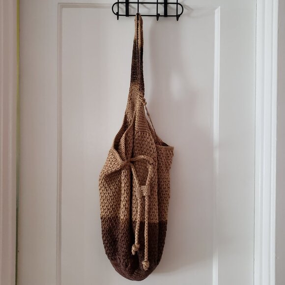 Sakroots slouchy hobo crochet bag brown tan. - Picture 1 of 8